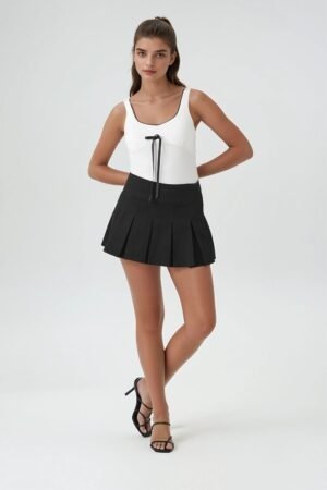 Bow Ricrac-Trim Bodysuit