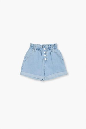 Girls Paperbag Denim Shorts (Kids)